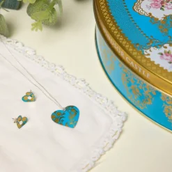 Coat Of Arms Tin Heart Pendant*Royal Collection Shop New