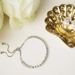 Crystal Flower Friendship Bracelet*Royal Collection Shop New