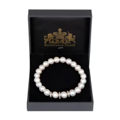 Pearl And Crystal Disc Bracelet*Royal Collection Shop