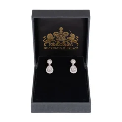 Silver Drop Teardrop Earrings*Royal Collection Shop