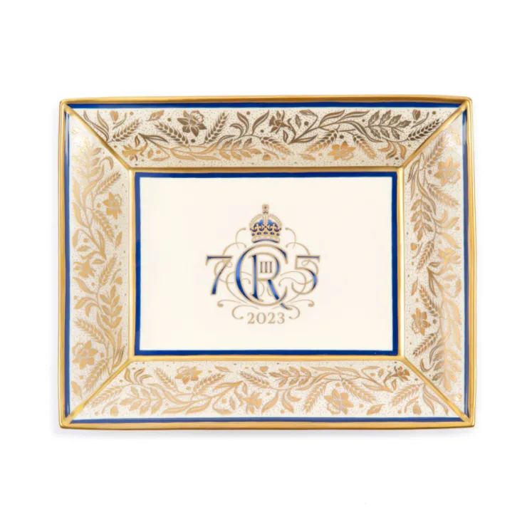 The King'S 75Th Birthday Limited Edition Navy Tray*Royal Collection Shop Discount