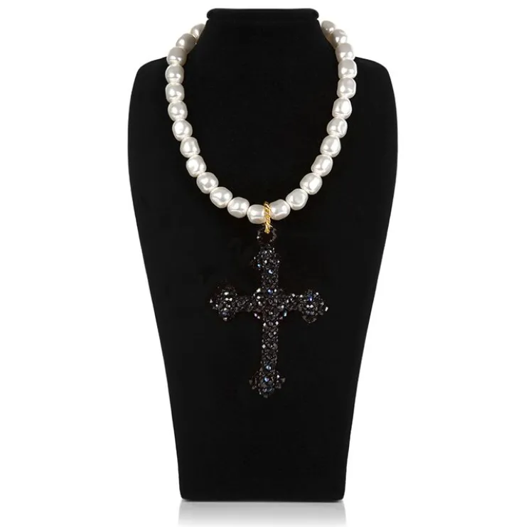 Vicki Sarge Black Cross Necklace*Royal Collection Shop Clearance