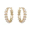 White Pearl Hoop Earrings*Royal Collection Shop Sale