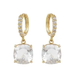 White Square Crystal Earrings*Royal Collection Shop Clearance