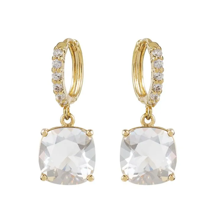 White Square Crystal Earrings*Royal Collection Shop Clearance
