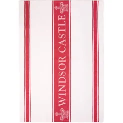 Windsor Castle Red Waffle Tea Towel*Royal Collection Shop Sale